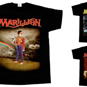 マリリオン CLUTCHING at STRAWS Misplaced ChildHood Script for a Jester's Tear 新品 ブラック ショート ロングスリーブ Tシャツ 3XL 4XL 5XL