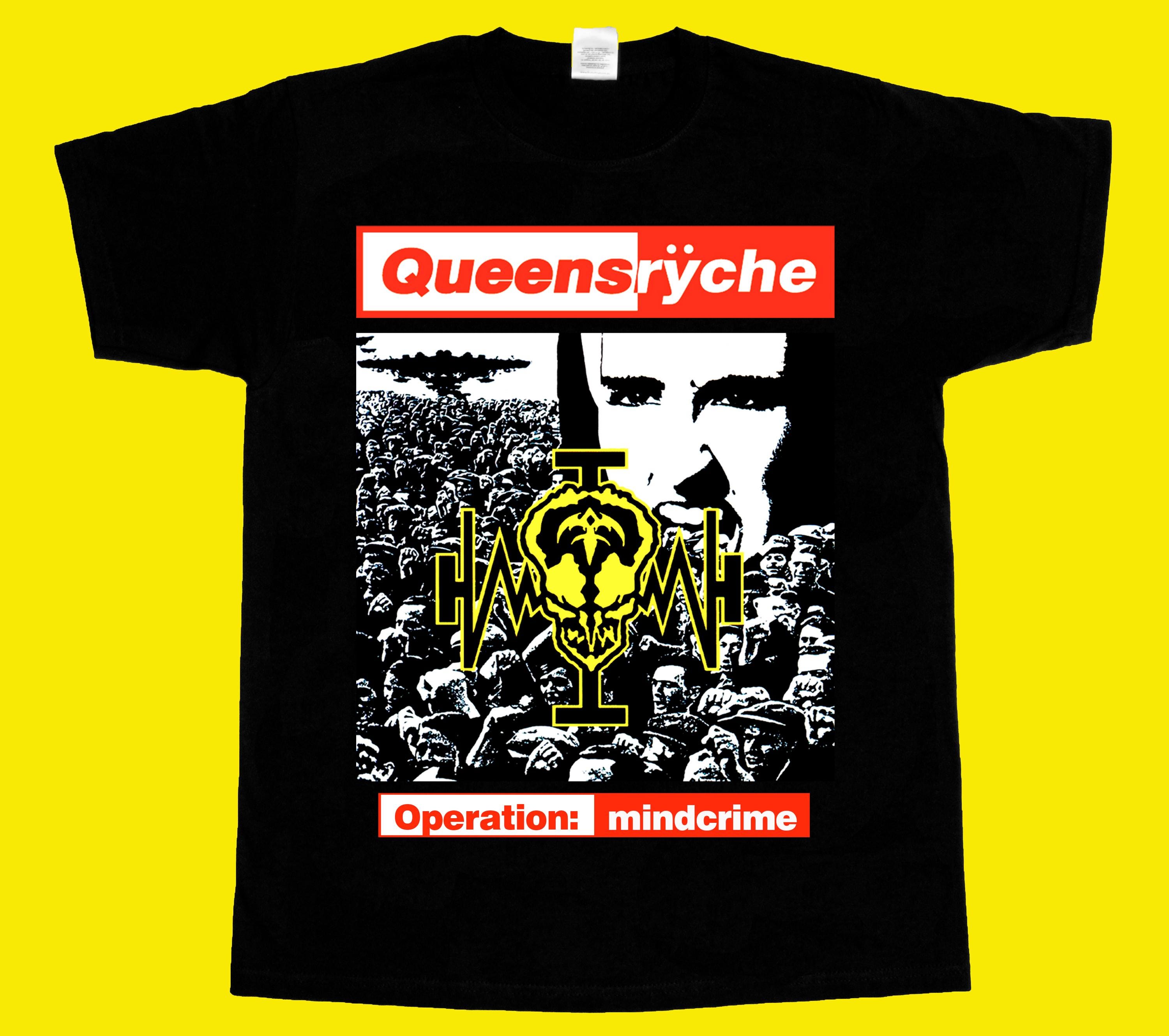 QUEENSRYCHE OPERATION MINDCRIME'88 rock new black short long sleeve t-shirt 3xl 4xl 5xl