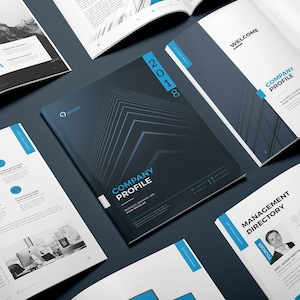 Company Profile , InDesign, Docx template, business brochure, 24 rich pages layout, A4 & US letter size.