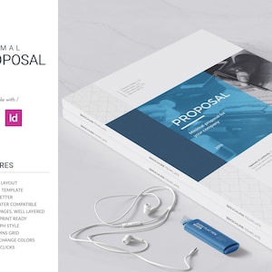 Proposal Template, Word proposal template, 18 Custom Pages, InDesign proposal template, rich pages layout fits your business.