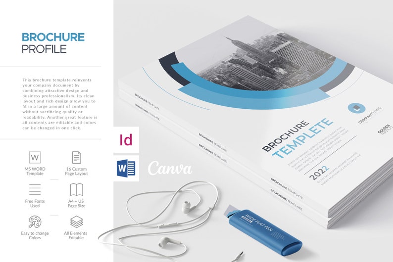 Brochure Template Bundle, Company Brochure Design (Canva, InDesign, Docx) image 5