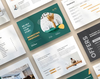 Marketing Proposal Template | 16 Page Custom Design (InDesign, Word)