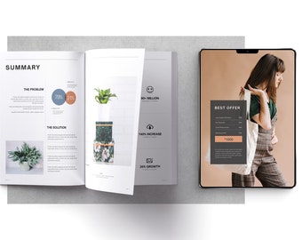 Client Proposal Template | Canva, InDesign, Photoshop | 30-Page Portfolio