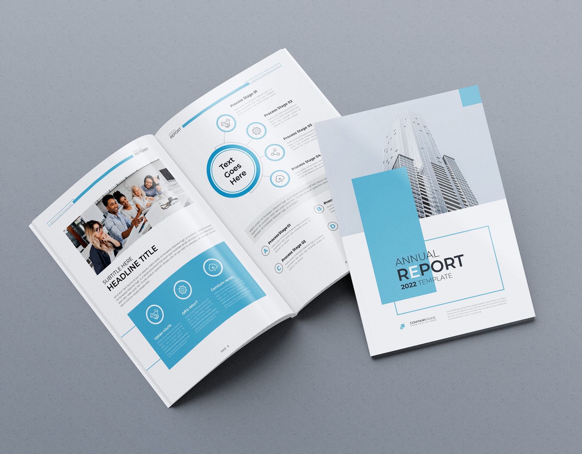 Editable Annual Report Template, Minimal Design (CANVA, DOCX, INDESIGN ...