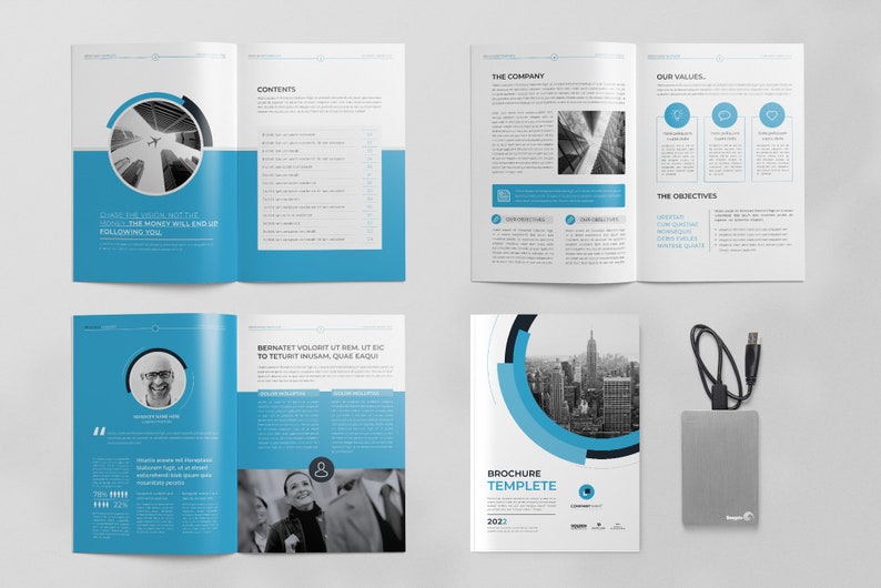 Brochure Template Bundle, Company Brochure Design (Canva, InDesign, Docx) image 7