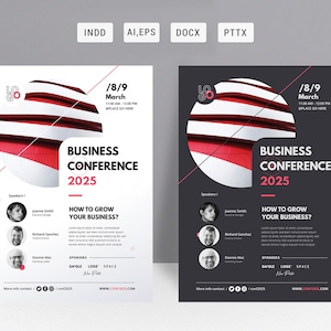Business Conference flyer template, Event flyer template, Meeting flyer, Business talk flyer, Fully editable.