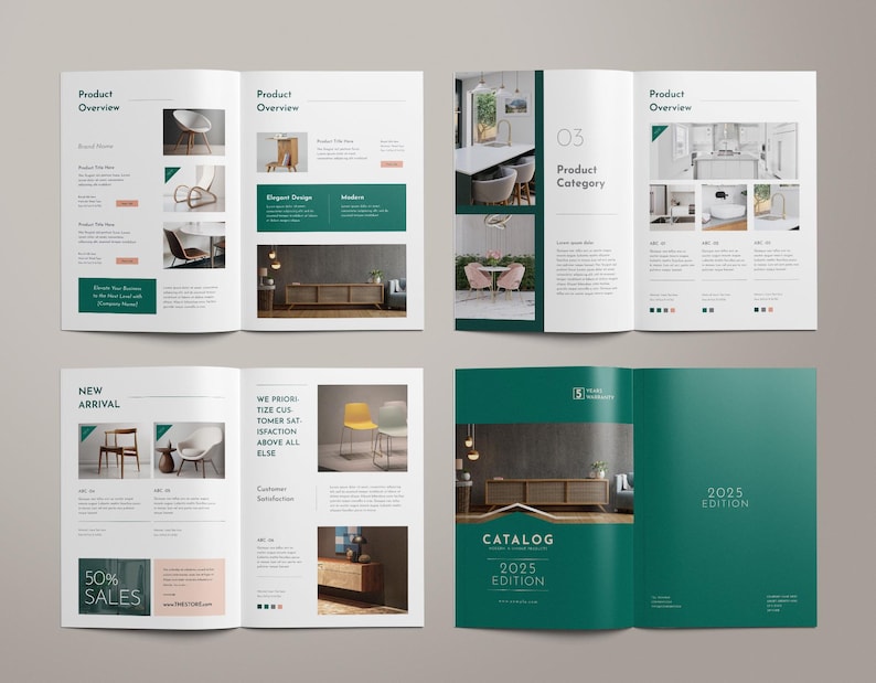 Elegant Catalog Template Easytoedit WORD Format Indesign 16