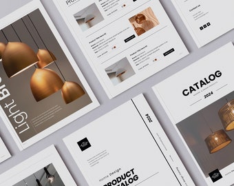 Multipurpose Catalog Template | 16 Custom Pages | A4 & US Letter Page Size | Canva | InDesign | Docx template | fully editable