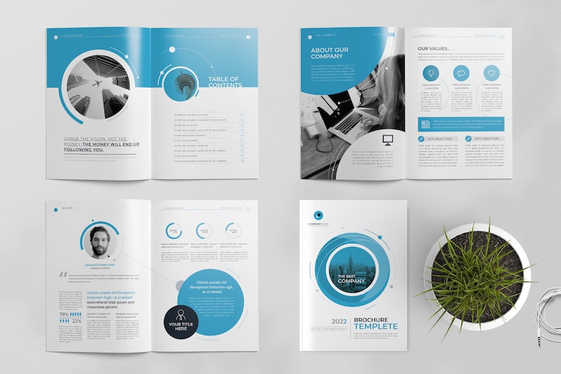 Brochure Template Bundle, Company Brochure Design (Canva, InDesign, Docx) image 8