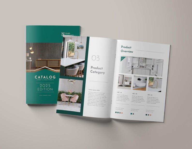Elegant Catalog Template Easytoedit WORD Format Indesign 16