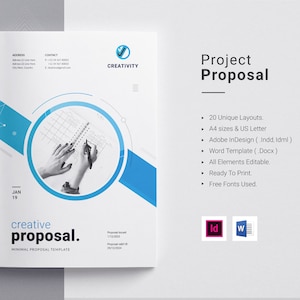 2023 Proposal Template | Word Proposal Template | 20 Custom Pages | Word Proposal | Professional Proposal | A4 & US Size