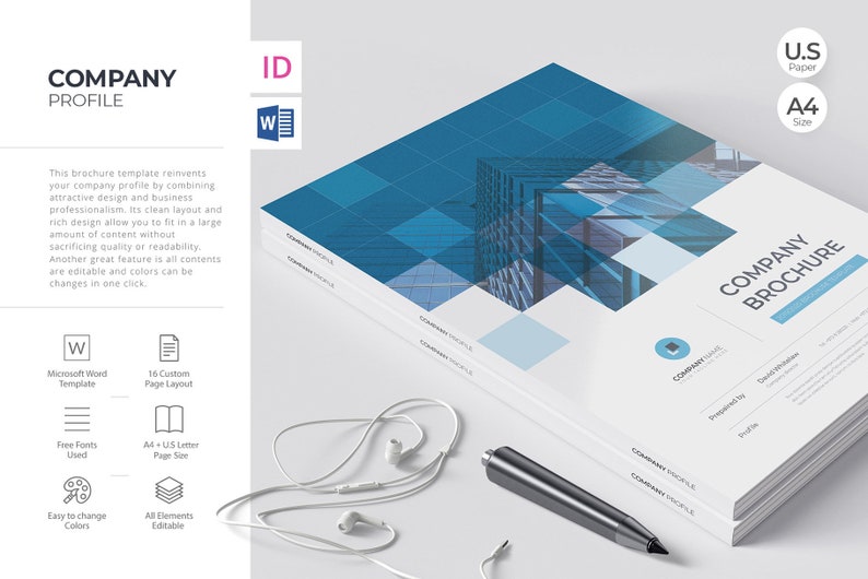 Brochure bundle, Company brochure templates, Brochure design, Docx, Canva, & Indesign, 70% Sales, Over 60 custom pages image 3