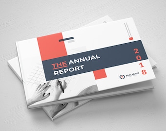 A5 Annual Report InDesign Template, Company Brochure (24 Pages)