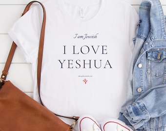Eco Friendly Unisex I am Jewish - I Love Yeshua, Jewish Believer T Shirt, Christian Gifts for Women & Men, Jesus Testimony Tee, Messiah Tee