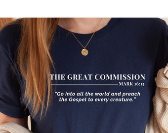 Yeshua Jesus Shirt "The Great Commission" (Front/Back), Roman's Road, 100% Profit Donated, Evangelism Shirt, Christian Gifts Women & Men