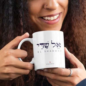 El Shaddai YHWH Kaffeetasse, Tassen mit Hebräer, Jüdische Geschenke, Jeschhua, Tetragrammaton, Vatertag, Muttertag, Geburtstag