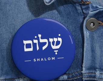 Shalom Pinback Button, Yeshua Button, Jesus Pin, , 100% Profit Donated, Evangelism Button, Yeshua Round Pin, Shalom Tag, Christian Gifts