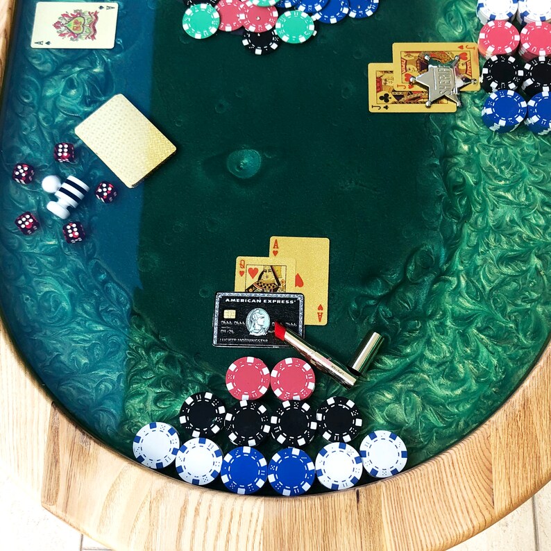 Poker Concept Epoxy Coffee Table Etsy