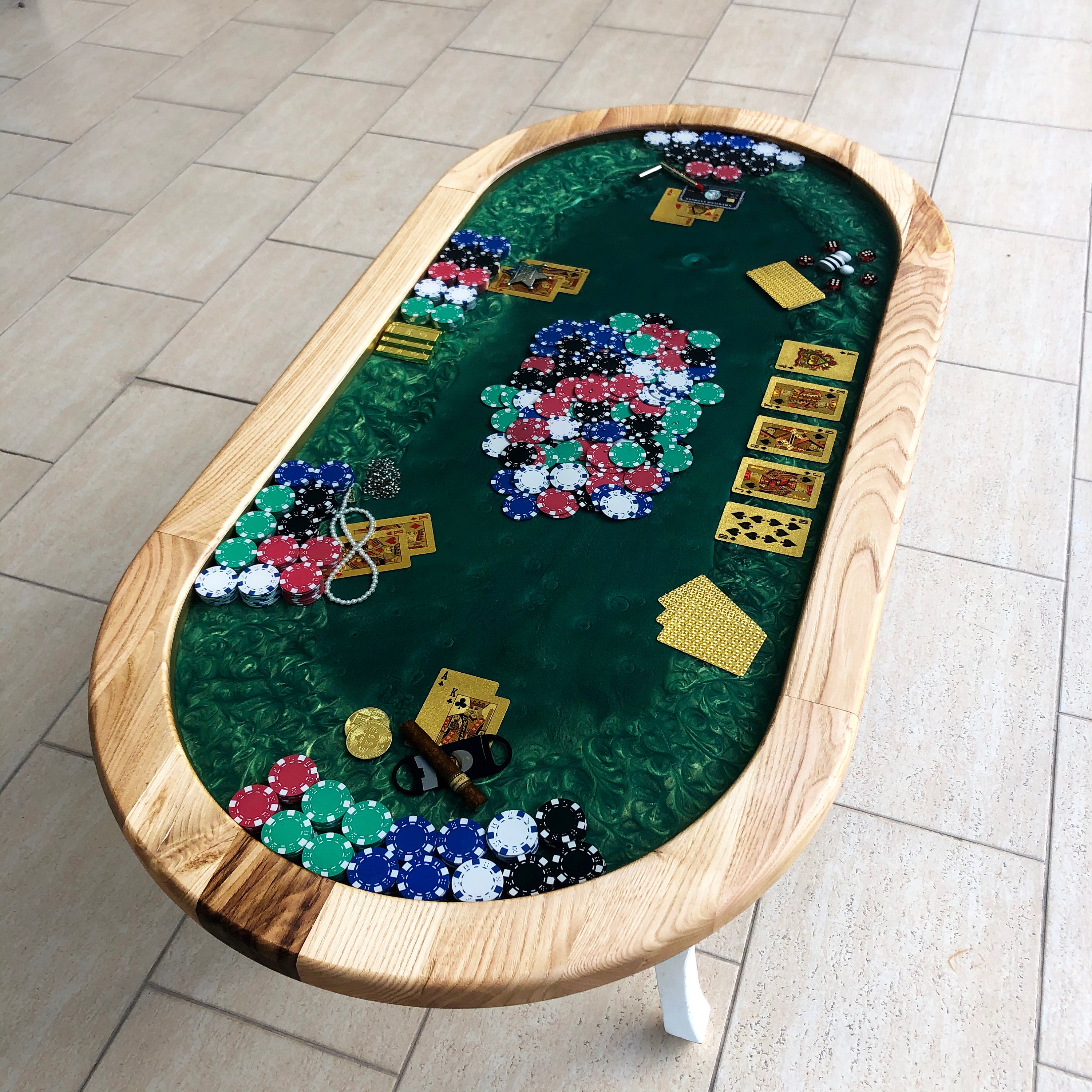 Poker Concept Epoxy Coffee Table Etsy