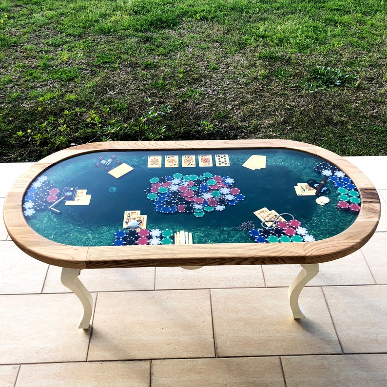 Poker Concept Epoxy Coffee Table Etsy