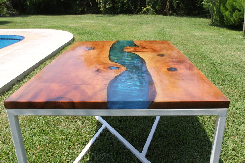 Epoxy River Table, River Coffee Table, Walnut Epoxy River Table, Walnut