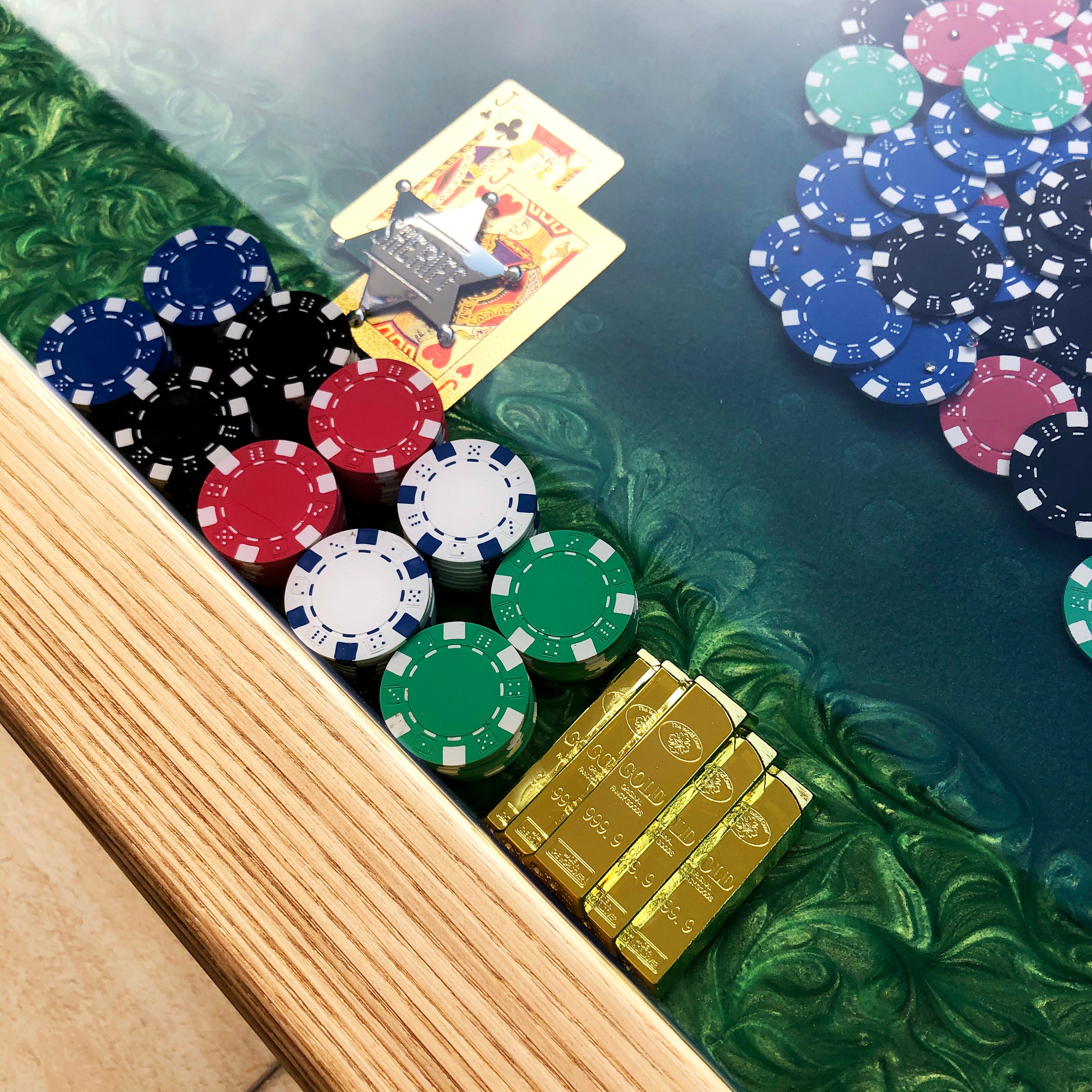 Poker Concept Epoxy Coffee Table Etsy
