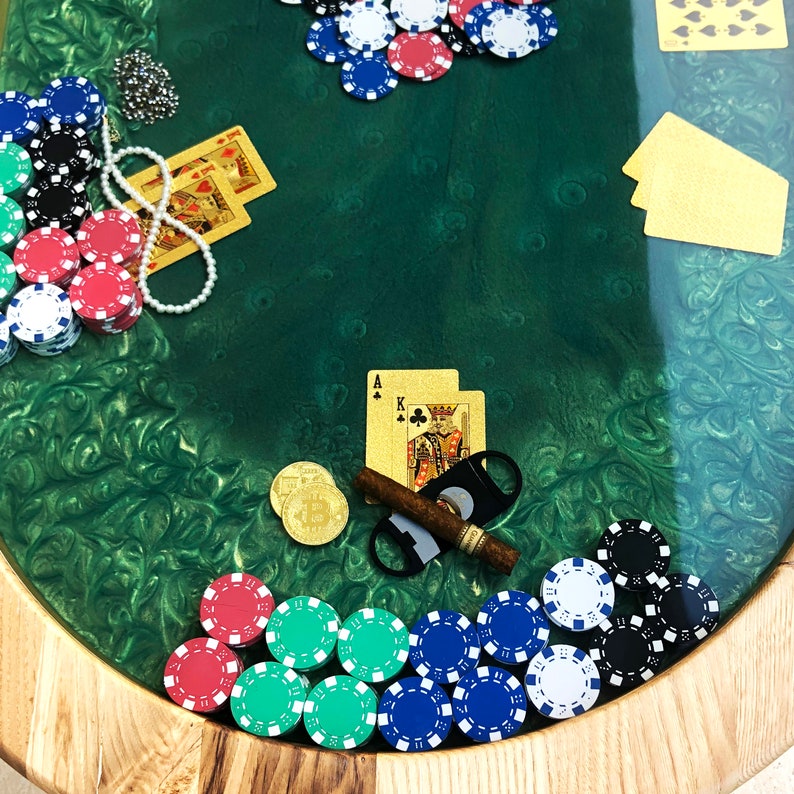 Poker Concept Epoxy Coffee Table Etsy