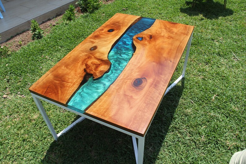 Epoxy River Table, River Coffee Table, Walnut Epoxy River Table, Walnut