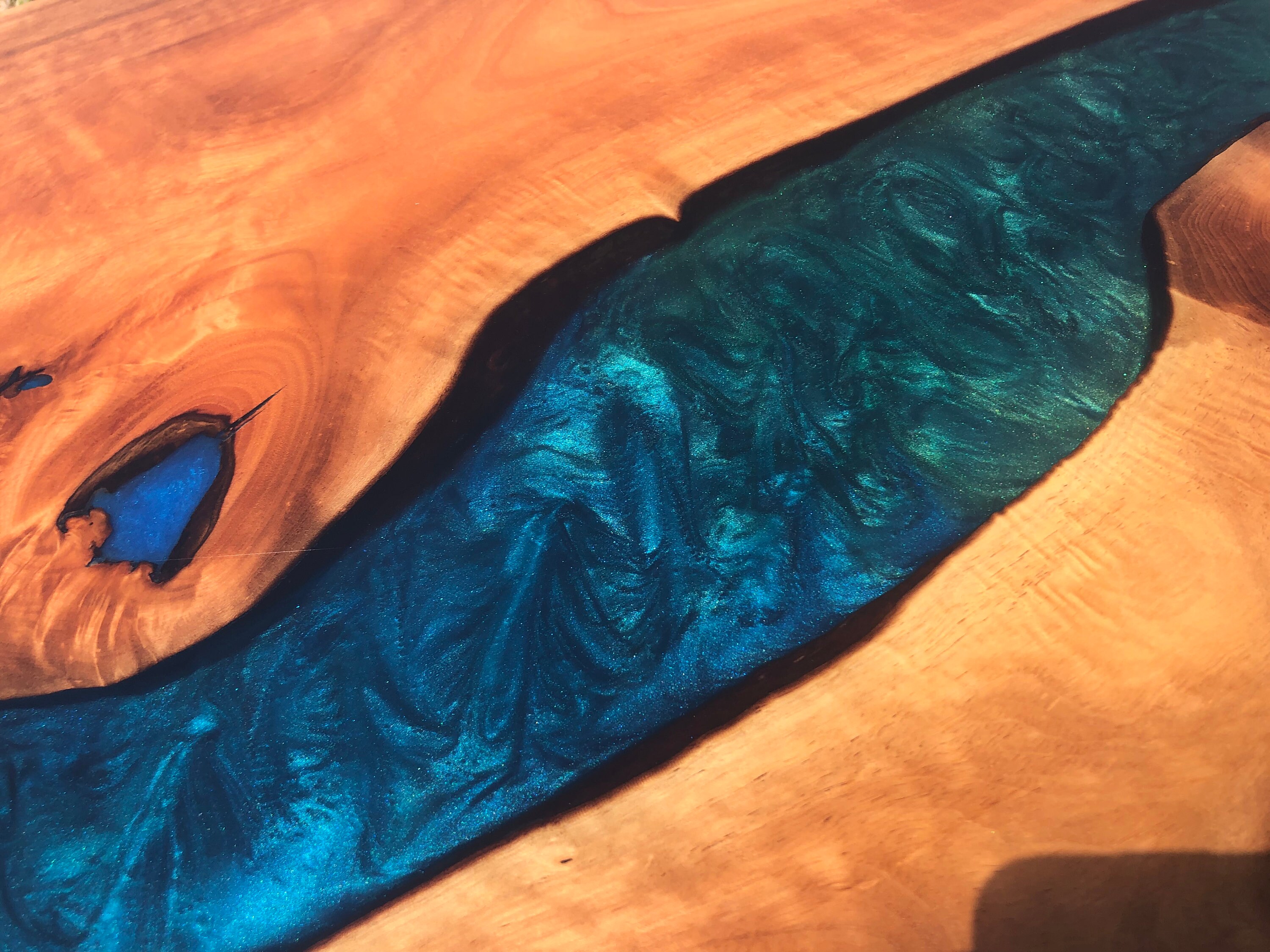 Epoxy River Table, River Coffee Table, Walnut Epoxy River Table, Walnut