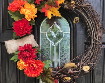 Fall Wreath-Autumn Wreath-Thanksgiving Wreath