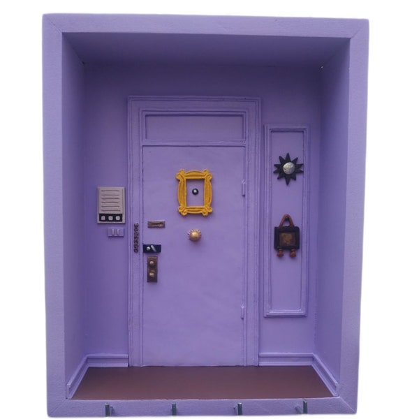 Friends KeyHolder, Friends Tv Show KeyHolder, monica's door wall, purple door, PERSONALIZED gift! Perfect GIFT! fan art