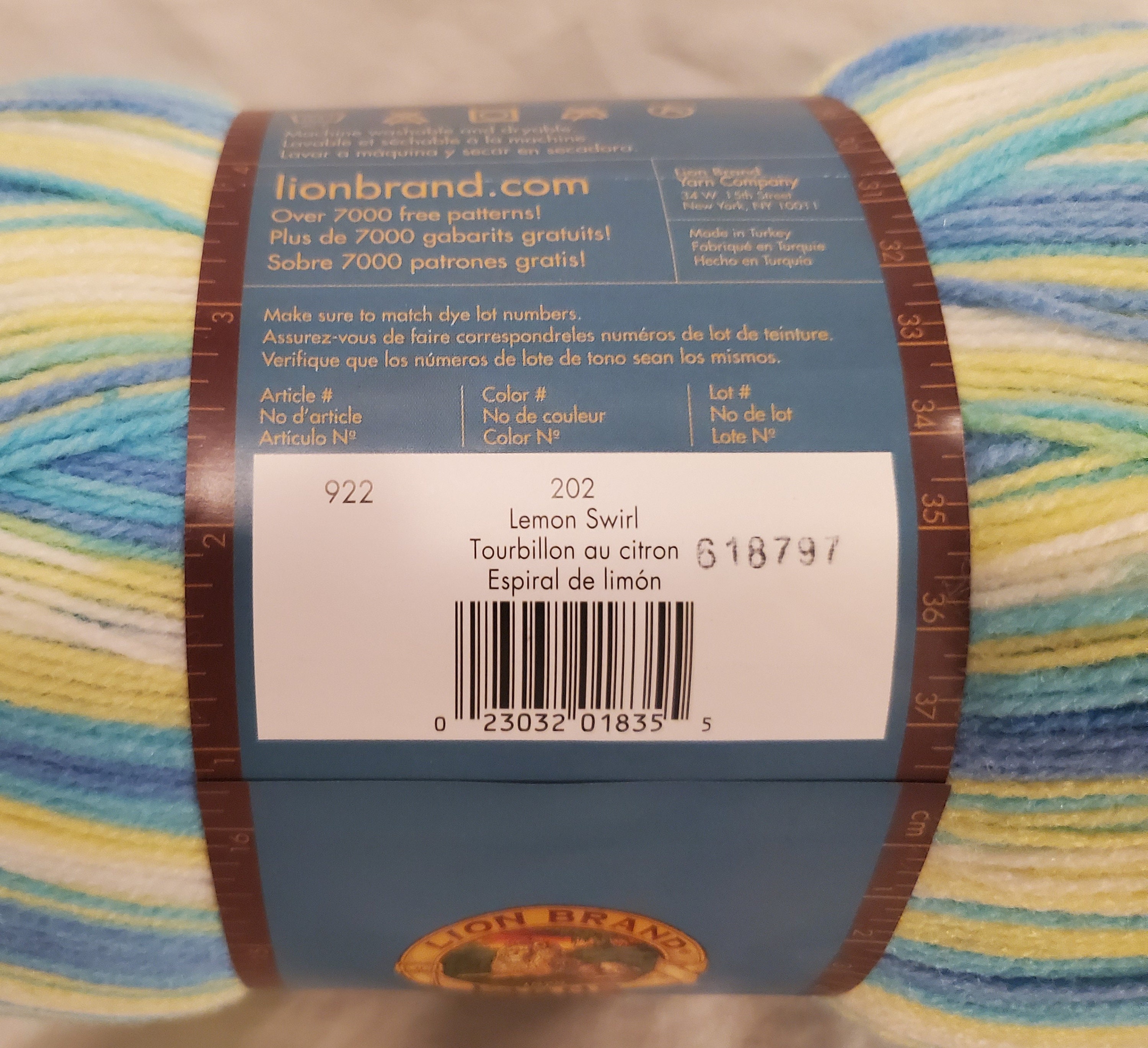 Lion Brand Yarns Ice Cream Big Scoop Creme Glacee Helado Etsy