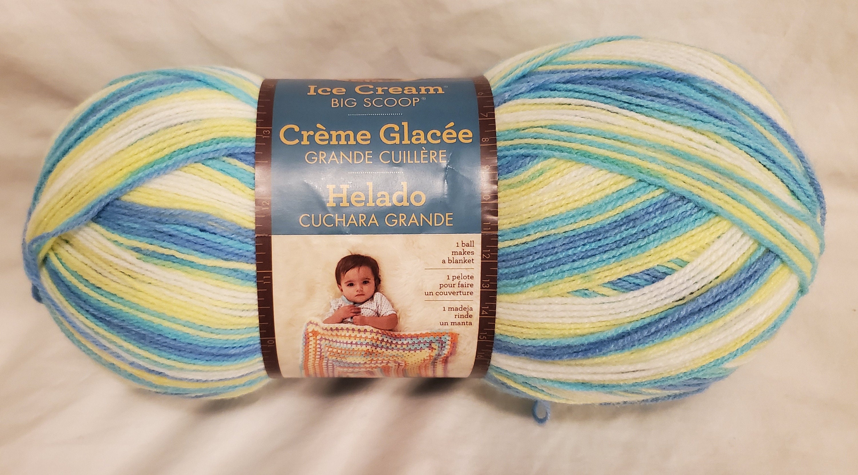 Lion Brand Yarns Ice Cream Big Scoop Creme Glacee Helado Etsy