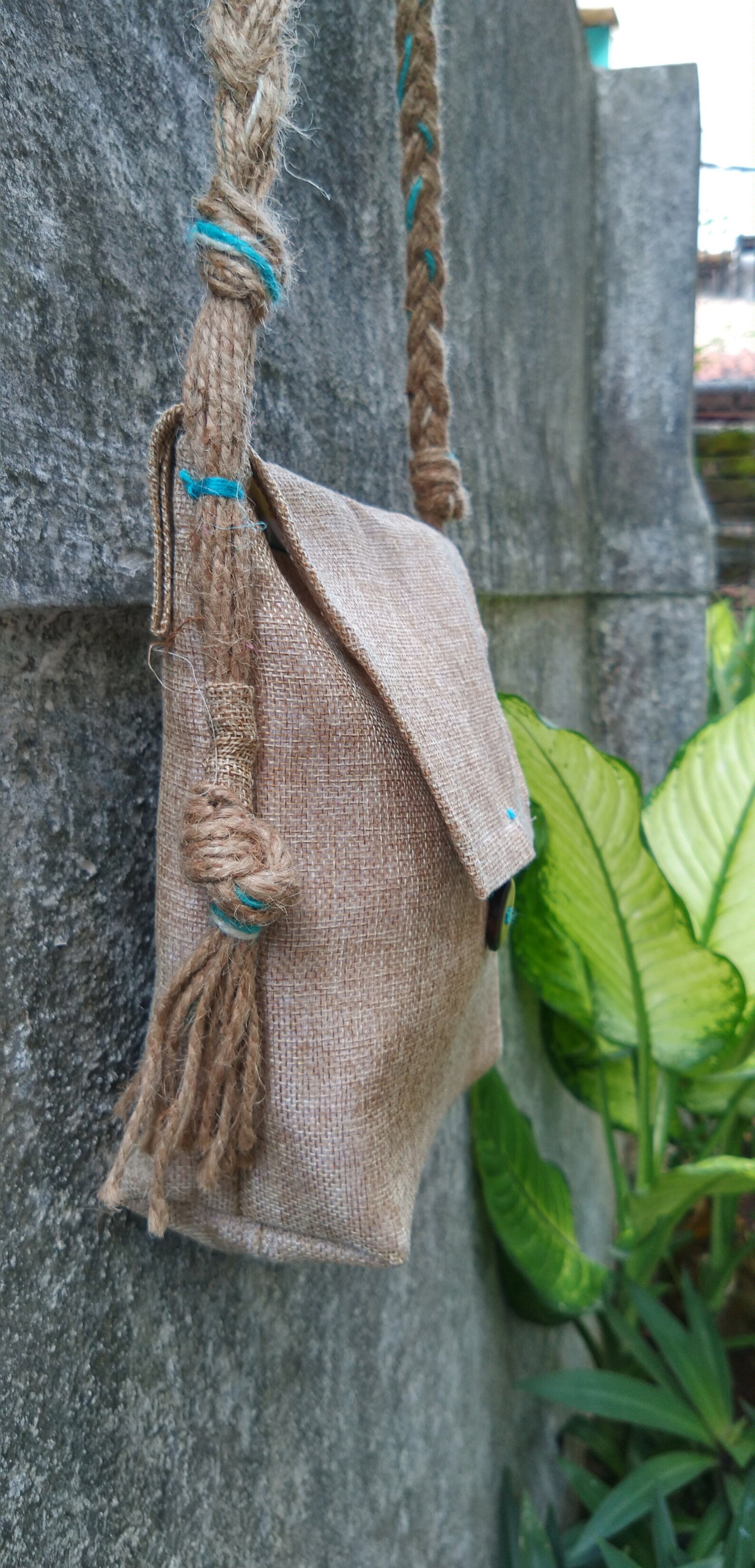 Brown Jute sling bag for women eco friendly handmade bag Etsy