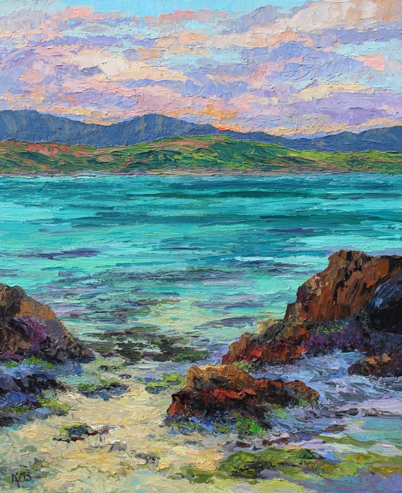 カイルアビーチの油絵、ハワイの海景、夕日のアート - Etsy 日本 カイルアビーチの油絵、ハワイの海景、夕日のアート - Etsy 日本