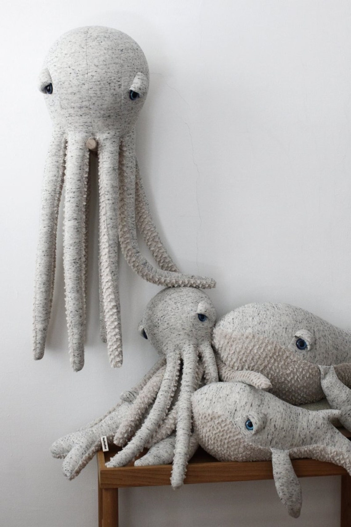 Soft Fluffy Octopus Plushnursery Cuddly Toynatural Decor - Etsy