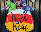 Candy Corn Witch Door Hanger Halloween Wreath Witch Door Hanger Halloween Door Décor Witch Wreath Halloween Door Hanger Halloween Sign