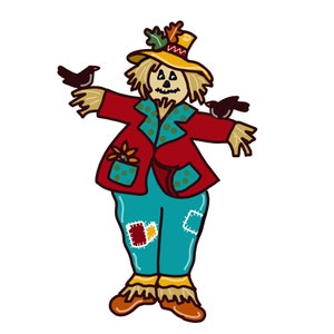 Template | Scarecrow & Crows Door Hanger Template |Fall Hanger Template | Digital Download | JPG - Outline - Template - Printable