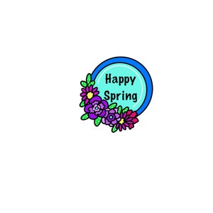 Spring Door Hanger Template | Spring Sign Template | Digital Download | Door Hanger Template | Digital File | Spring Door Hanger