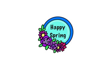 Spring Door Hanger Template | Spring Sign Template | Digital Download | Door Hanger Template | Digital File | Spring Door Hanger
