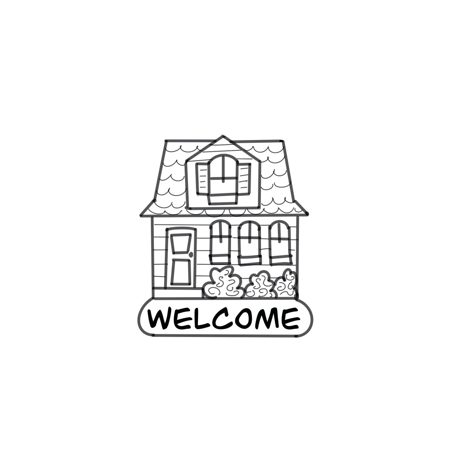 House Template House Shaped Door Hanger Template Hanger