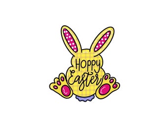 Modello / Appendiabiti per porta di Pasqua luppolata / Appendiabiti per porta del coniglietto pasquale / Segno di Pasqua / Download digitale / JPG - Contorno - Modello - Stampabile