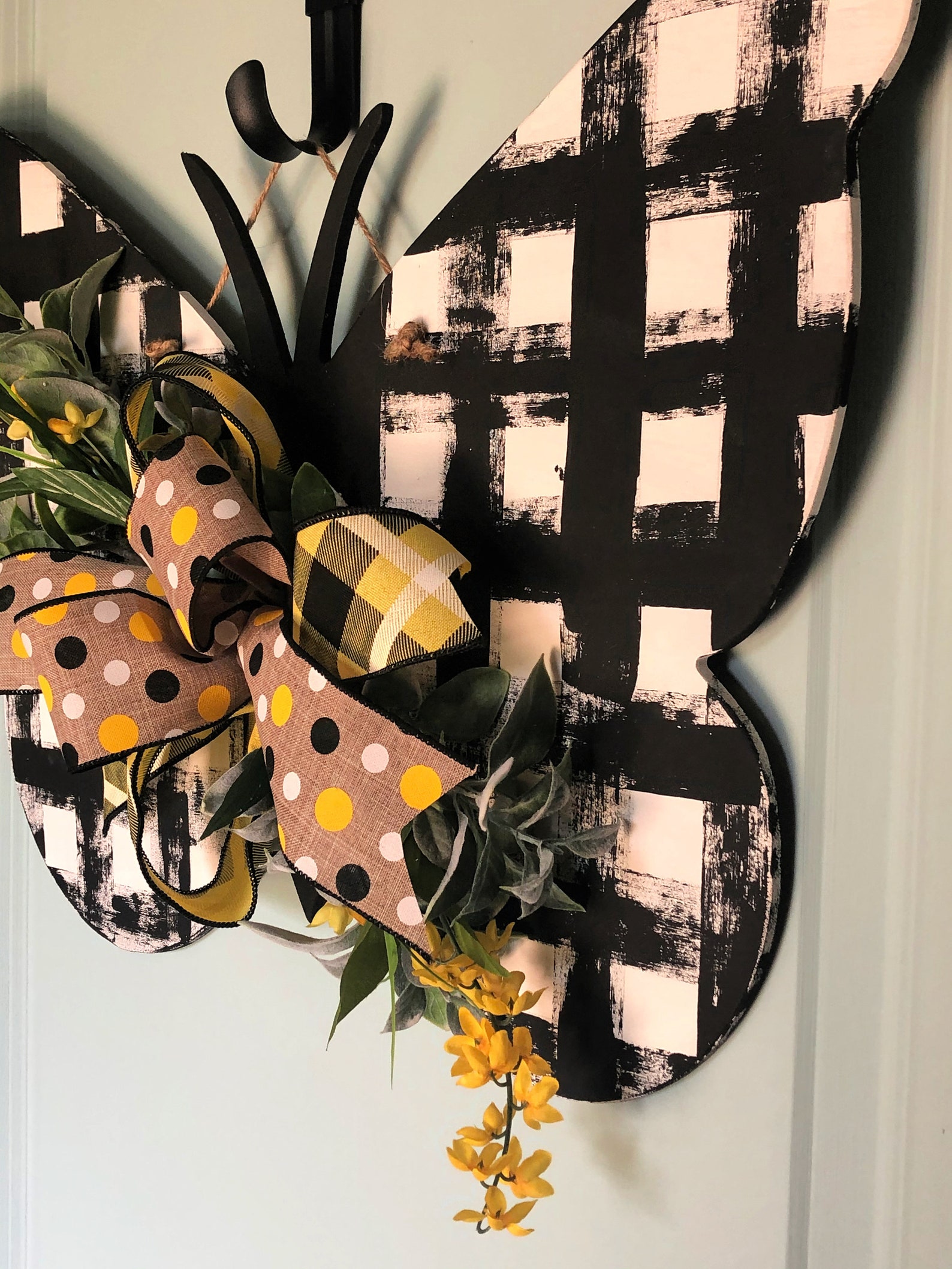 Butterfly Door Hanger Butterfly Sign Summer Door Hanger Etsy