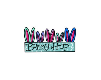 Easter Door Hanger Template | Bunny Sign Template | Digital Download | Door Hanger Template | Digital File | Easter Door Hanger