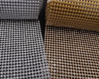 E7007 Crystal Square Hot Fix Rhinestone Banding Trim Wedding Cake Decor 3//8/"