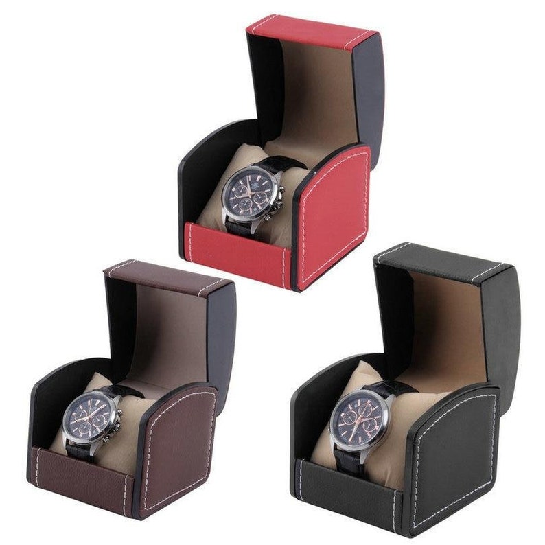 Luxury Watch Hard Box Gift Boxes Leather With Pillow Jewelry Etsy