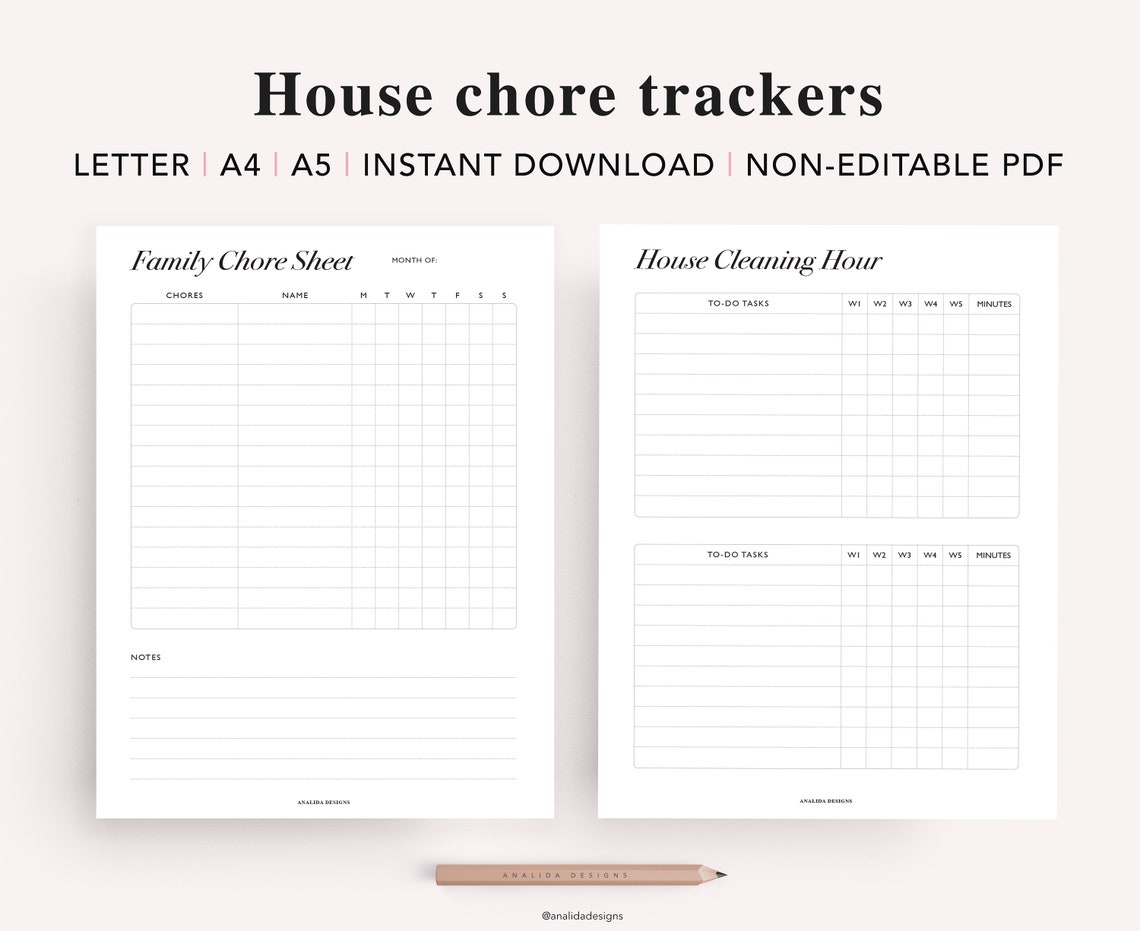 Cleaning Schedule Printable Chore Chart Flylady Planner | Etsy