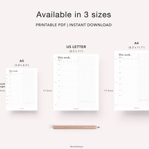 Hobonichi Daily Planner Printable, Daily Weekly Monthly Planner ...