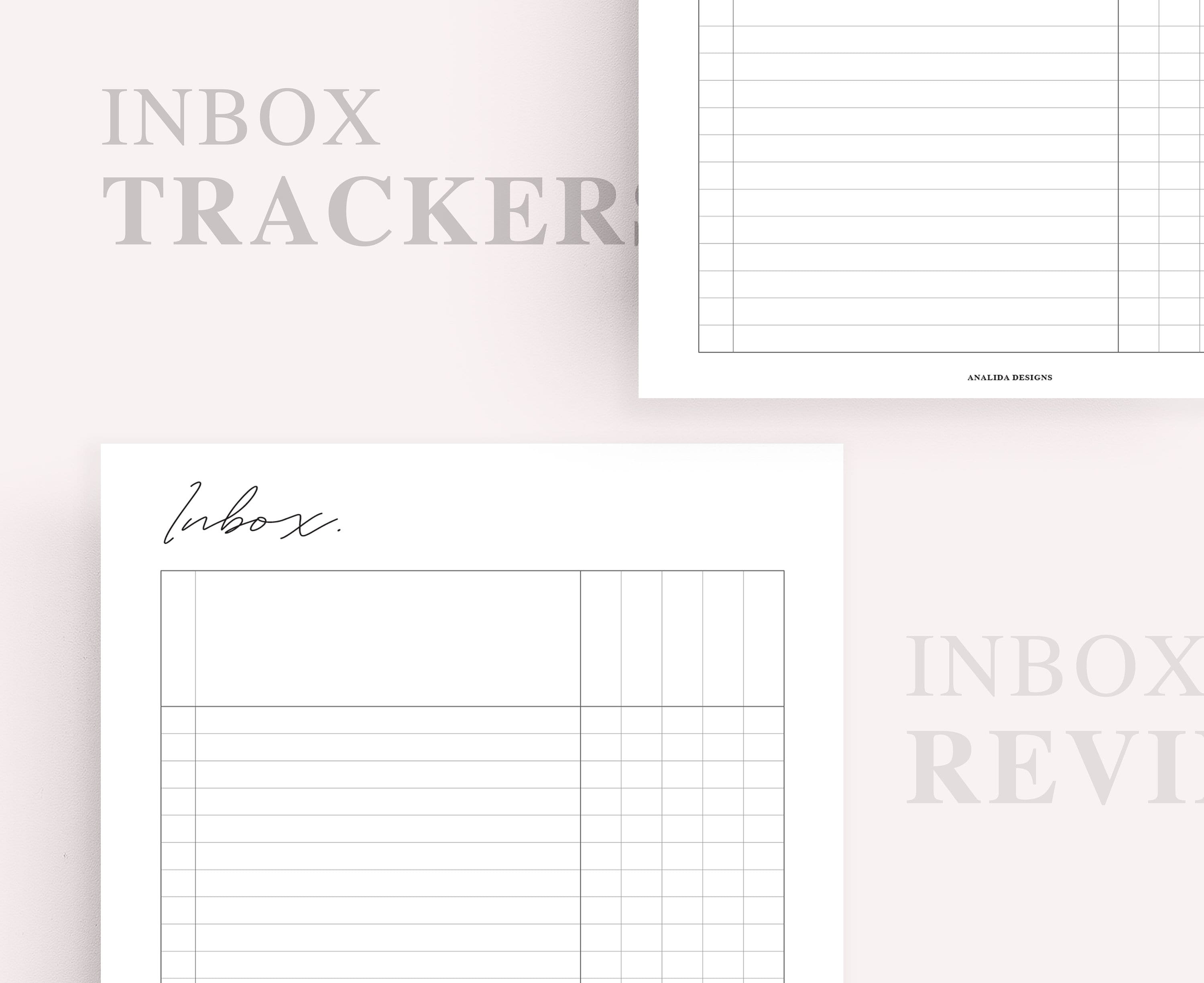 PERSONAL Inbox Planner Inserts Inbox Tracker Inbox System 