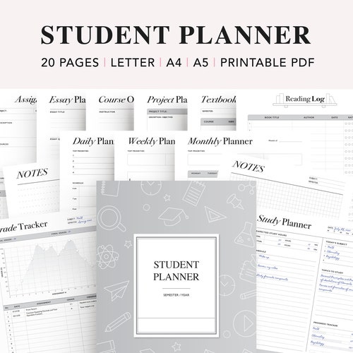 Calendars &amp; Planners Paper College University Academic Semester ...
